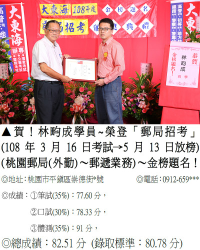 18_108年郵局招考-林畇成_0517